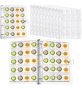 BENECREAT 200 Pocket Buttons Badge Pin Storage Book, 9-Hole Pocket Inserts Collecting Sleeves Col...