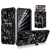 SROJDHFJB Wild Flower Butterfly Wallet Case for Samsung Galaxy A54 5G, Credit Card Holder ID Slot...