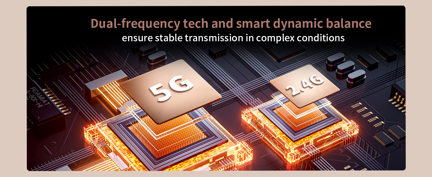 2.4G/5G dual-channel transmission,