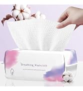 Disposable Face Towel 100 Count, Soft Cotton Face Clean Towels, Dry Wipes Facial Cloths Towelette...