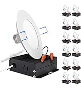 Sunco 12 Pack 4 Inch Ultra Thin LED Recessed Ceiling Lights Slim 2700K Soft White, Dimmable, 10W,...