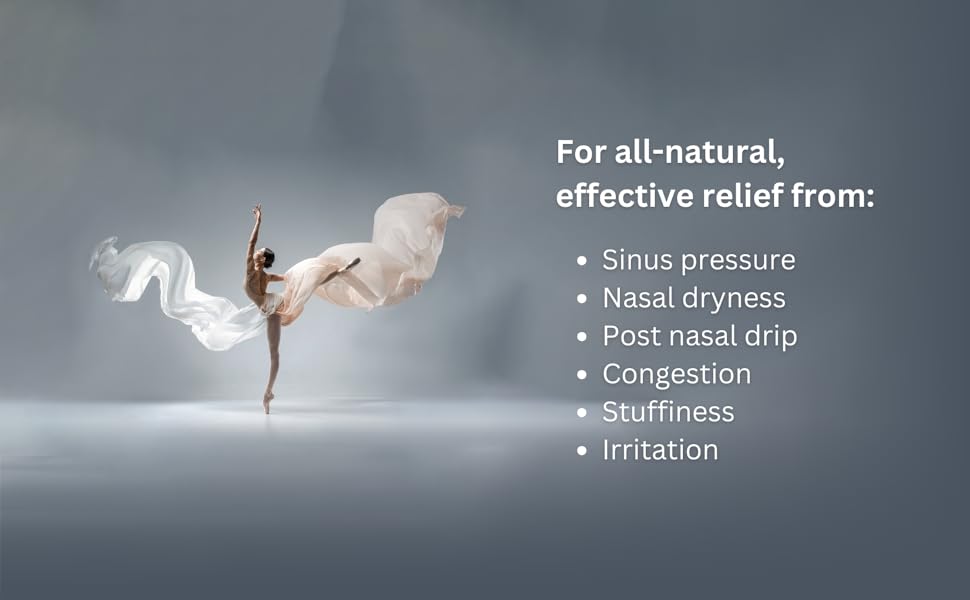 For all-natural, effective relief from sinus pressure, nasal dryness, post nasal drip, congestion