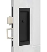 Pocket Door Lock Privacy Hardware, Pocket Door Handle with Pull, Pocket Door Latch, Fits Doors fr...