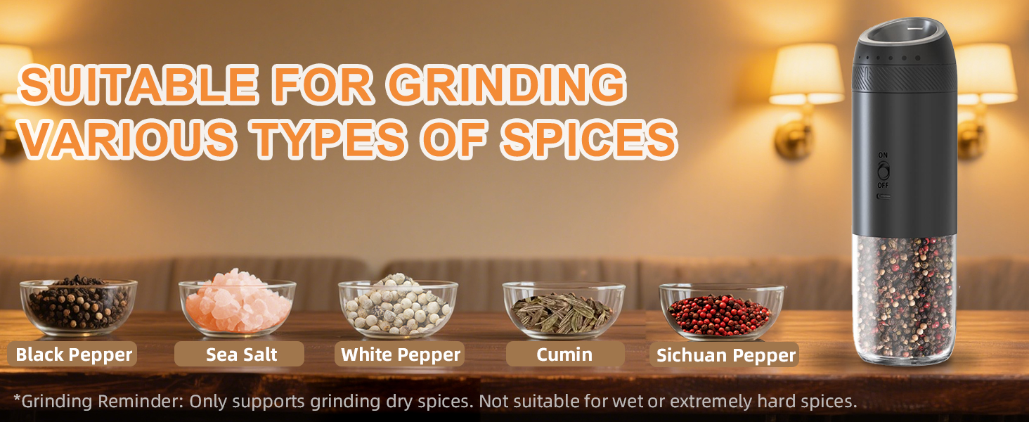 SUITABLE FOR GRINDING VARIOUS TYPES OF SPICES