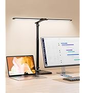 CHARYJOD LED Desk Lamp for Office Home, Height Adjustable Architect Desk Light with USB Adapter, ...
