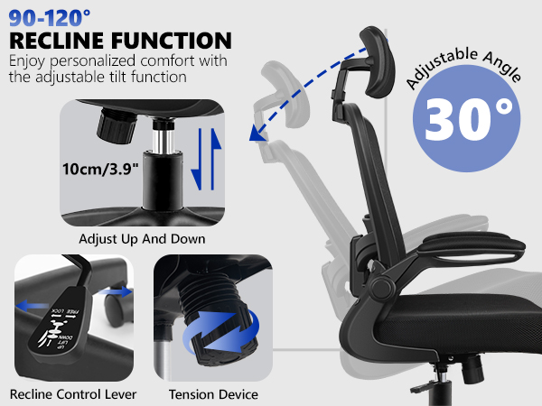 90-120° RECLINE FUNCTION