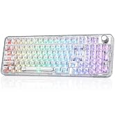 YUNZII X98 QMK/VIA Wireless Mechanical Gaming Keyboard with Knob,Tri-Mode BT5.0/USB-C/2.4GHz Hot ...