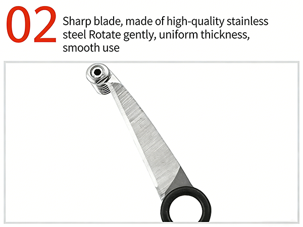 Sharp blade, made of high-quality stainless steel