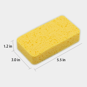 The sponge is made of high-quality wood pulp, soft in texture and dense in strength. 