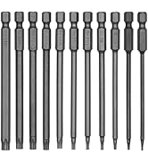 11Pcs Security Torx Bit Set - Magnetic Star Screwdriver Bits Set with S2 Steel T6-T40, 1/4 Hex Sh...