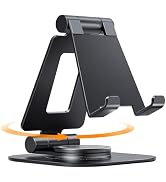 Nulaxy 360 Rotating Cell Phone Stand, Fully Adjustable Foldable Desktop Phone Holder Cradle Dock,...