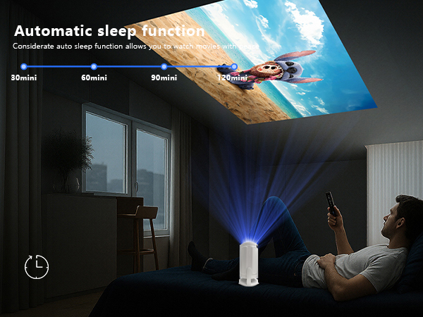 xbj mini projector with wifi and bluetooth 300 ansi built-in apps for bedrooms camping