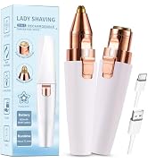 Women's Facial Hair Remover: 2-in-1 Electric Device for Chin &amp; Upper Lip Peach Fuzz + Rechargeabl...