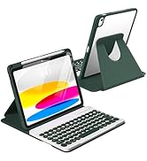 besky Keyboard case for iPad A16 11th 10th Generation 11/10.9 inch, Detachable Keypad,360 Rotatab...