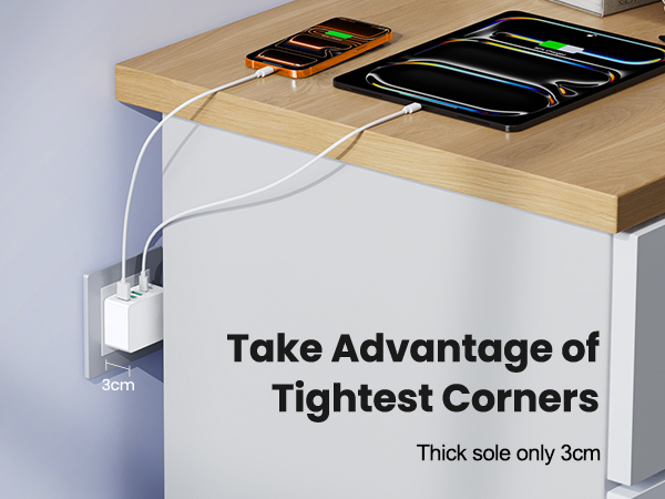 usb c double charger block