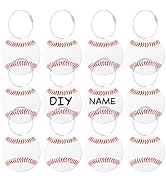 12 Pcs Baseball Luggage Tags for Suitcases Travel Suitcase Labels with Metal Ring 2.75in Baseball...