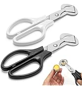 Adecco LLC Pigeon Quail Egg Cutter Scissors Stainless Steel Blades Bird Cutter 2 Pack (Quail Egg ...