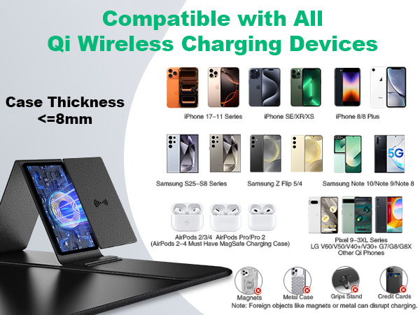 wireless charging mouse pad