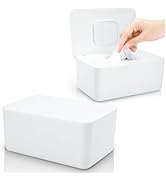 2 Pack Lijroavy Baby Wipes Dispenser, Baby Wipe Holder for Fresh Wipes, Non-Slip Baby Wipes Conta...
