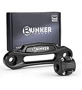 BUNKER INDUST Winch Hawse Fairlead with Winch Cable Hook Stopper, 4-7/8’’ Inch Bolt Pattern Alumi...