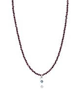 Senxilk 3mm Gemstone Beaded Necklaces for Women Dainty Boho Choker Turquoise Shield Pendant Necklace
