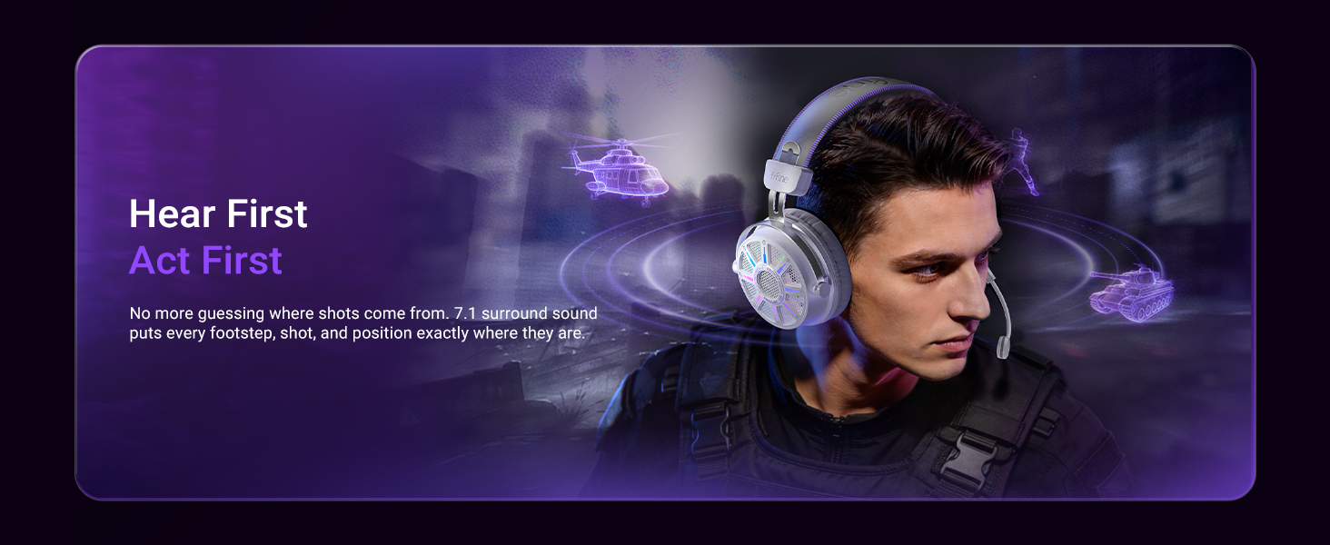 7.1 SURROUND SOUND FOR LOCK YOUR ENEMY IN GAMING BATTLES