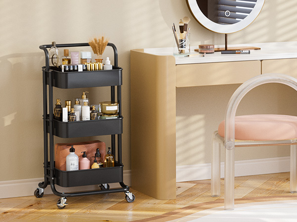 Pipishell 3 Tier Rolling Cart