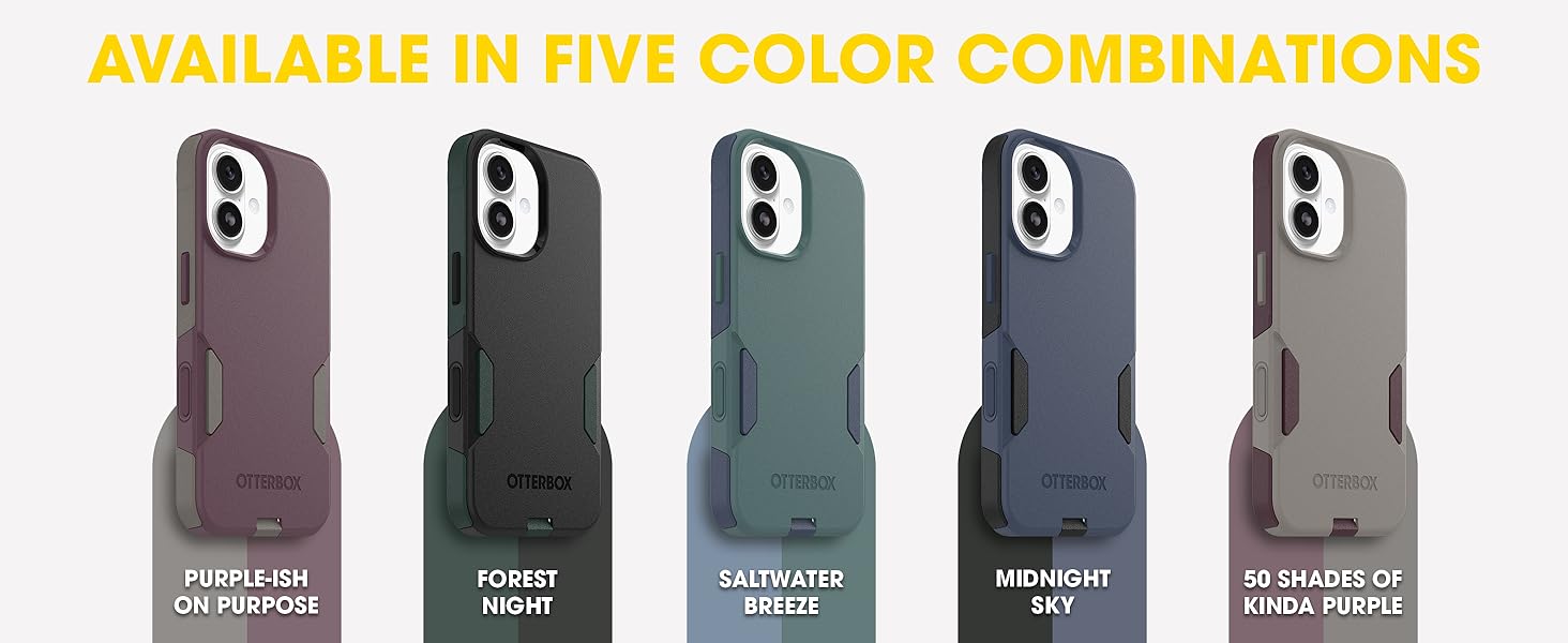 available in five colors