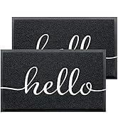 BeneathYourFeet Door Mat 2-Pack Indoor Outdoor Doormat Multiple-use Welcome Mats for Front Door E...