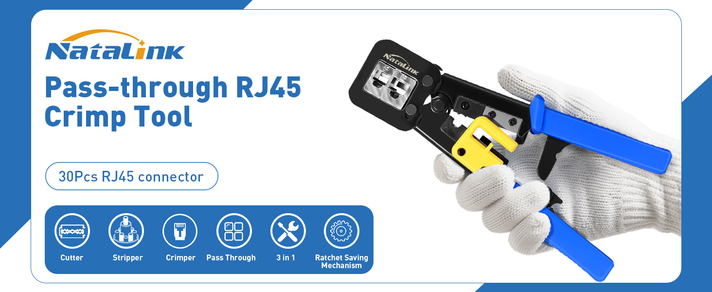 RJ45 Pass-thru Crimper