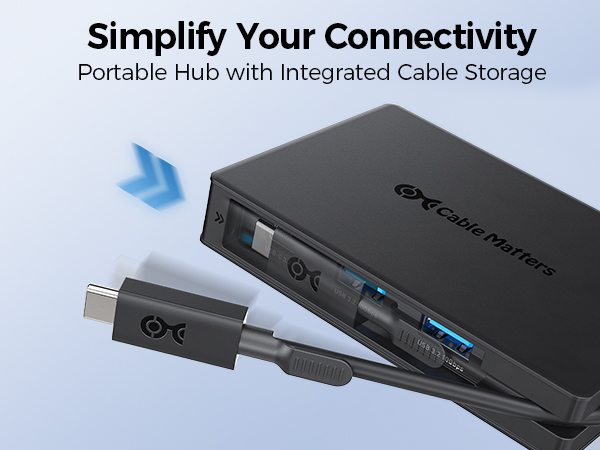 Compact USB C Docking Station with Gigabit Ethernet and 10Gbps Data Transfer