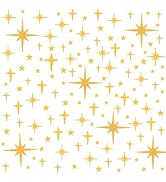 AOWDIAO Glitter Gold Star Peel and Stick Wall Decals - 120 Pcs, Assorted Shapes &amp; Sizes for Room ...