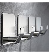 Taozun Self Adhesive Hooks – 4 Packs Towel Hook Bathroom Coat Hook Robe Hooks Brushed Sticky Hook...