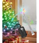 Wireless Magic Light Wand with Music for Christmas Tree Lights, WILAWELS Outdoor Remote Control O...