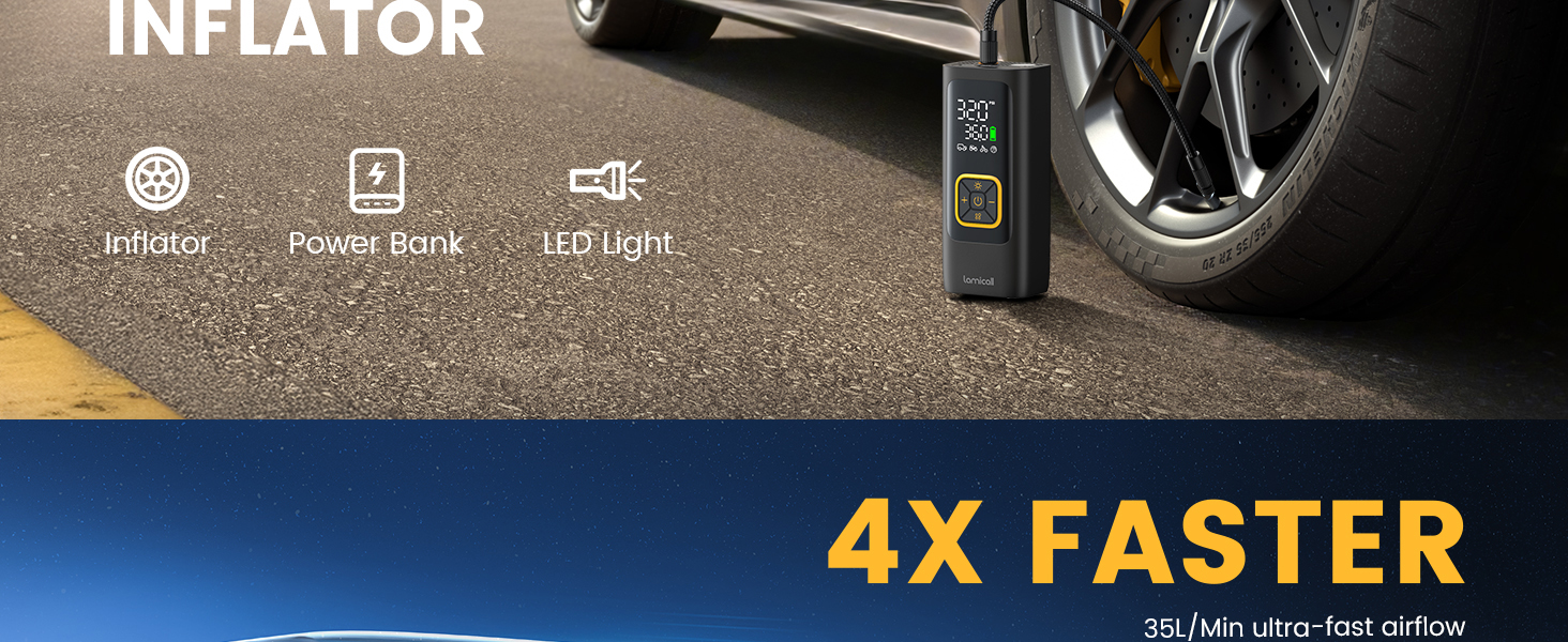 Tire Inflator Portable Air Compressor