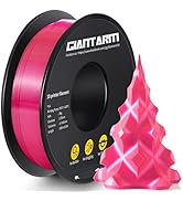 GIANTARM 3D Printer PLA Filament, Shiny Silk Rose Pink Magenta Toughness Enhanced Filament with 1...
