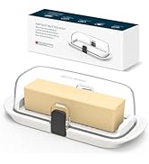 KITCHENDAO One-handed Airtight Butter Dish with Lid for Countertop and Refrigerator Door Shelf, B...