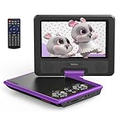 YOTON 9.5" Portable DVD Player for Kids and Car, 7.5" Swivel HD Screen with 6 Hours Built-in Batt...
