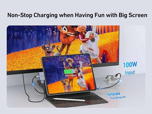 BENFEI USB C Hub 3-in-1, Super Compact, USB-C to HDMI 4K@60Hz, 10Gbps USB-A, 100W Power Delivery