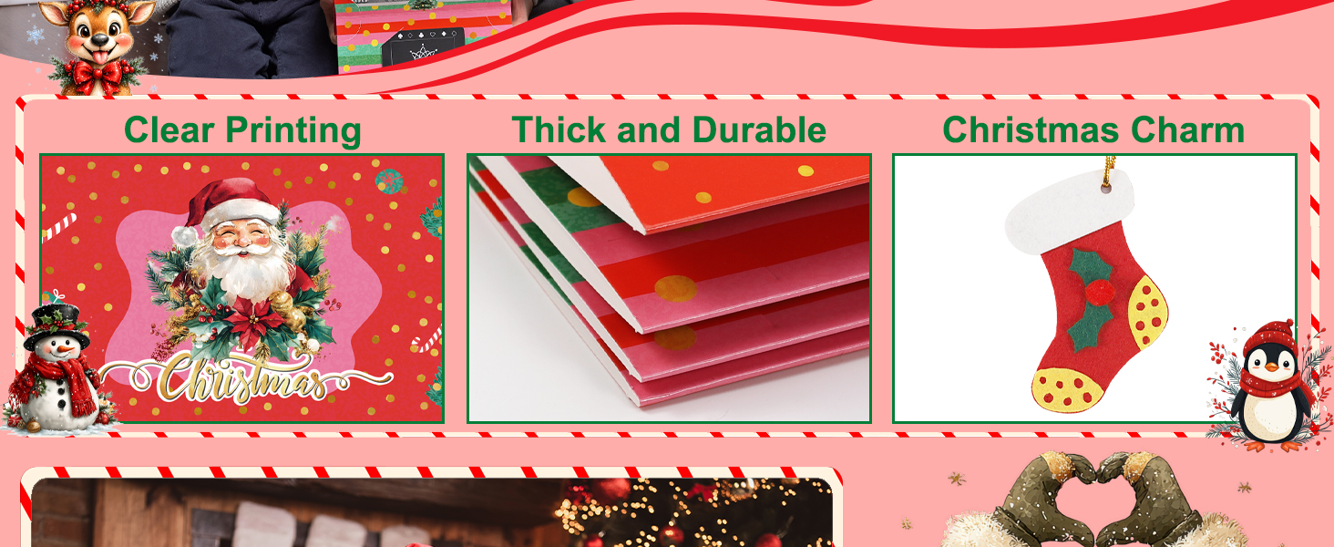 festive gift card pouch reusable christmas envelope 6 slots holiday gift card organizer