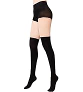 huablo]Women's Faux Thigh High Pantyhose Opaque Tights Tights Over Knee Stockings Thigh High Siwa