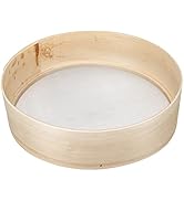 Operitacx Flour Sifter Handheld Sieve 60 Mesh Wooden Flour Strainer Baking Sifter for Cooking Pas...