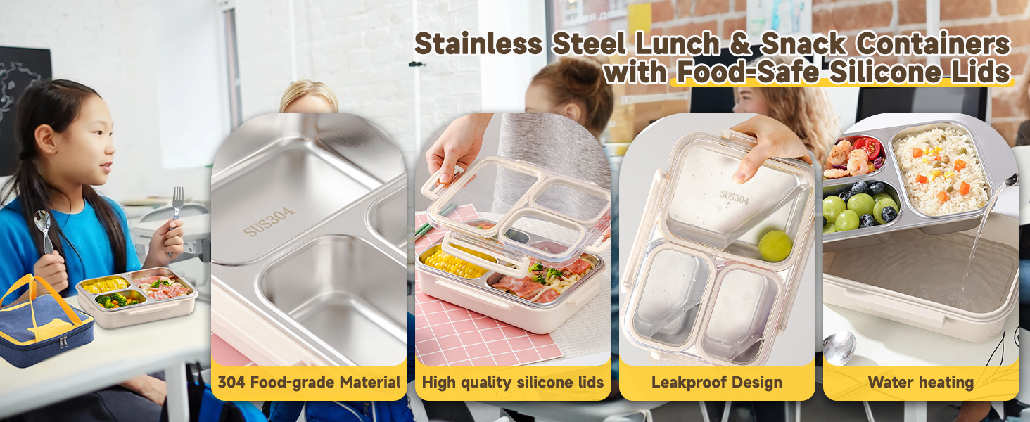 stainless steel bento lunch box set
