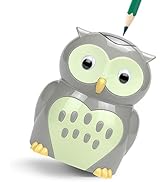 Eagle Owl Electric Pencil Sharpener, Cute Cartoon Animal Design, Battery Operated (Owl)