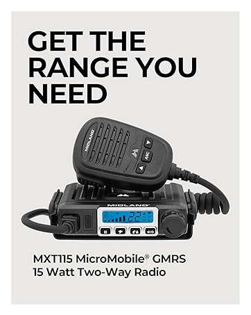 Midland Mobile GMRS Radios Compatible with all Walkie Talkies