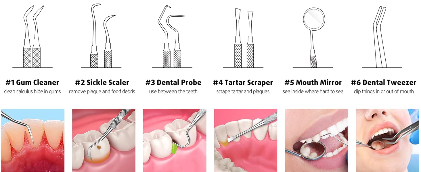 teeth cleaning tools, teeth plaque remover, tooth cleaner, plaque remover for teeth, dental pick