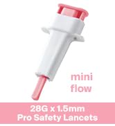 MediVena ONE-CARE PRO Safety Lancets, Top Push Button Activated, 28G x 1.5mm, 100/bx, Sterile, Ge...