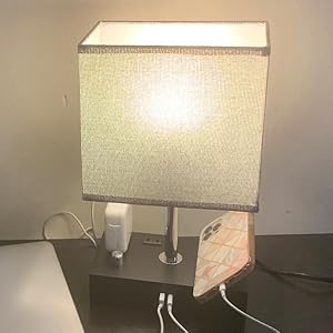 Bedside Lamp with Charging Ports