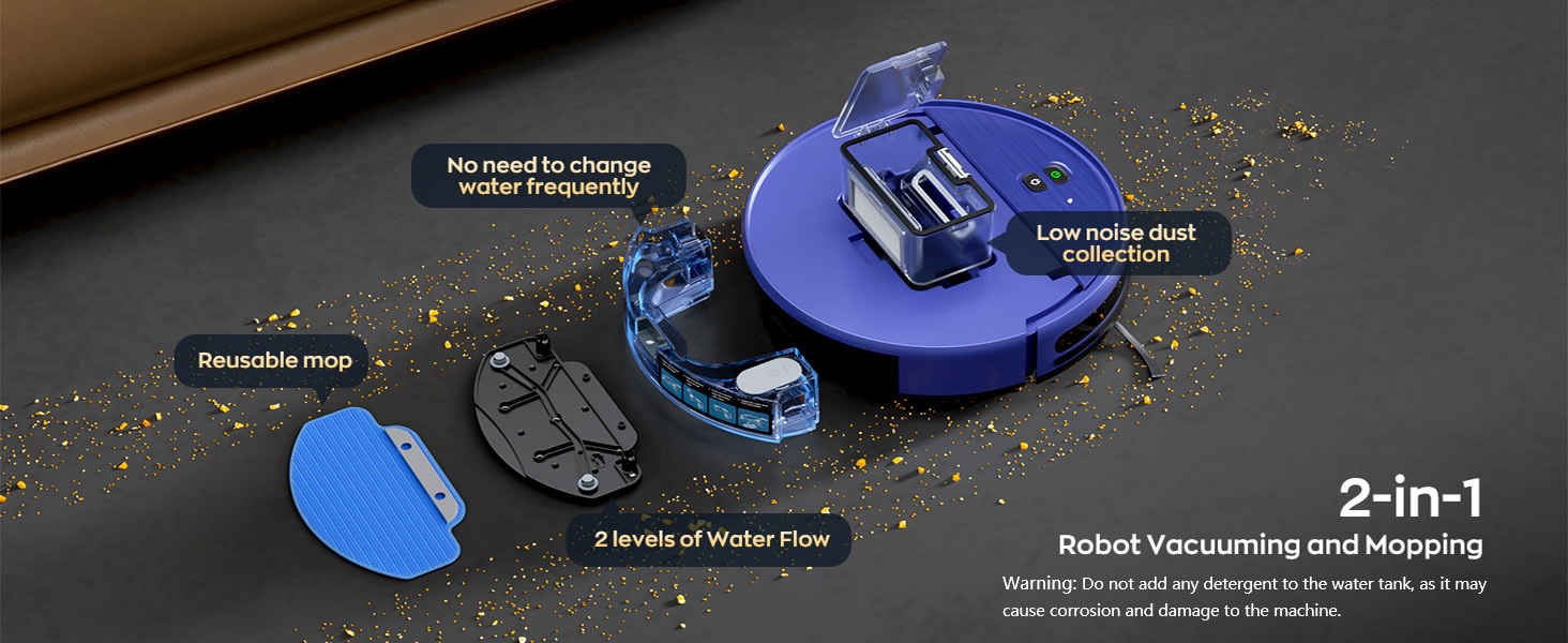 2-in-1 Robot Vacuum and Mop Combo