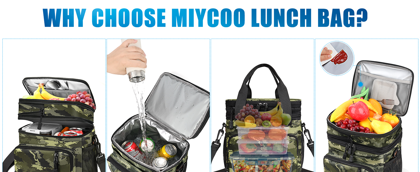 The MIYCOO insulated lunch box is leakproof, waterproof, and easy to clean. Freshness is guaranteed.